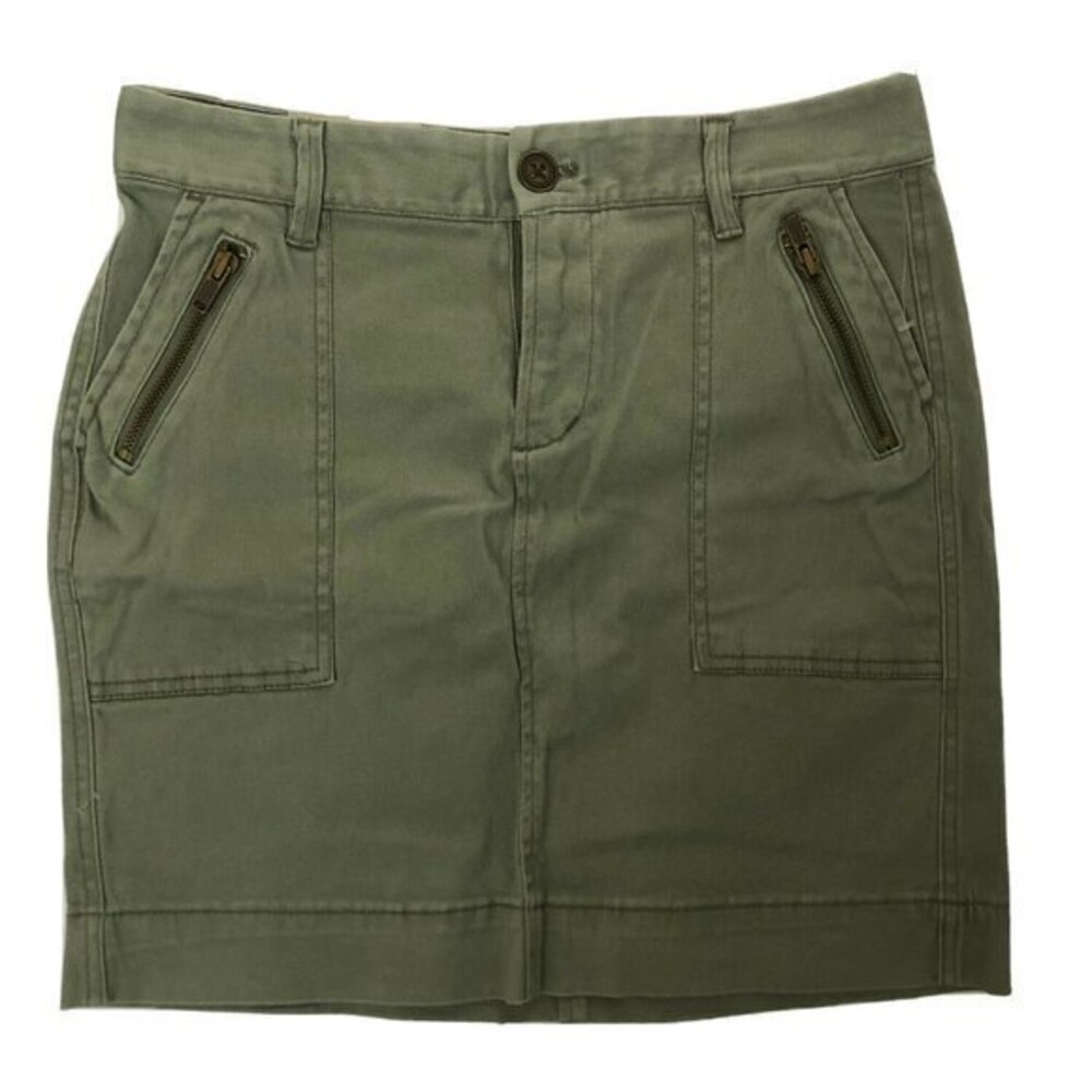 Old Navy women’s Stretch Cotton Skirt Size 4 Olive